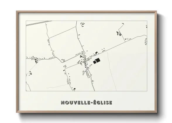 Une affiche de carte sur Nouvelle-Église