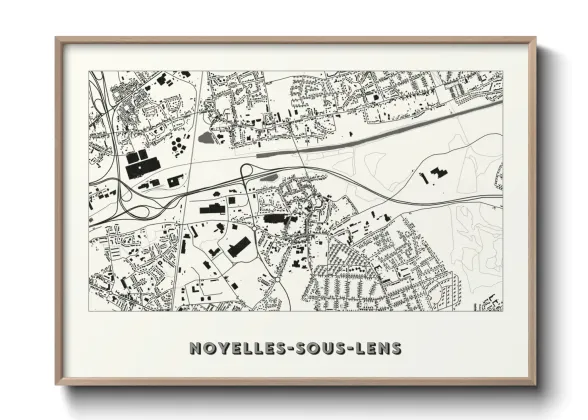 Une affiche de carte sur Noyelles-sous-Lens
