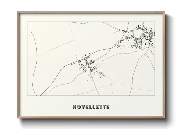 Une affiche de carte sur Noyellette