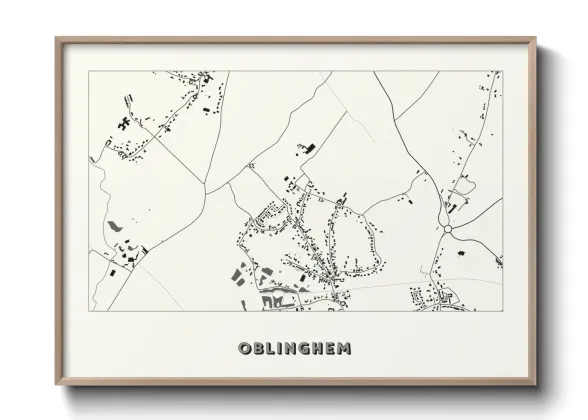 Une affiche de carte sur Oblinghem