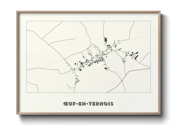 Une affiche de carte sur Œuf-en-Ternois