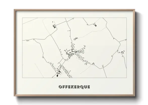 Une affiche de carte sur Offekerque