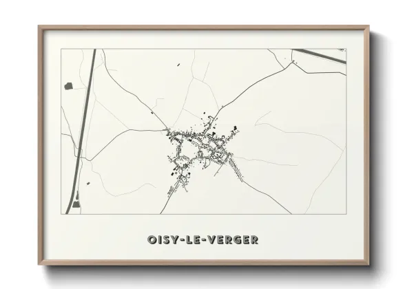 Une affiche de carte sur Oisy-le-Verger