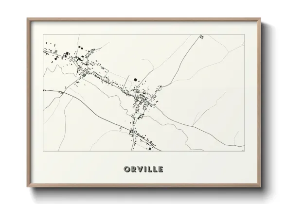 Une affiche de carte sur Orville