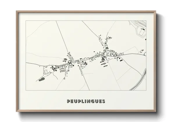 Une affiche de carte sur Peuplingues