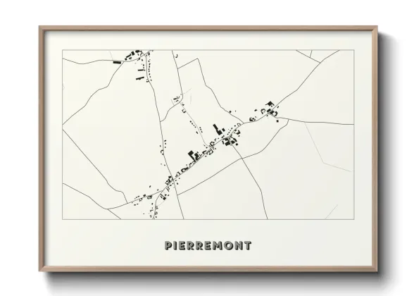 Une affiche de carte sur Pierremont