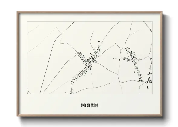 Une affiche de carte sur Pihem