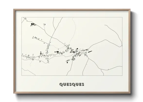 Une affiche de carte sur Quesques