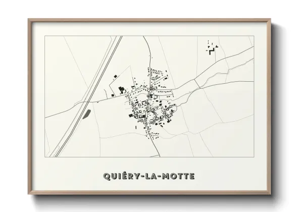 Une affiche de carte sur Quiéry-la-Motte