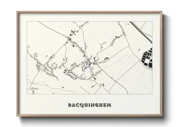 Une affiche de carte sur Racquinghem