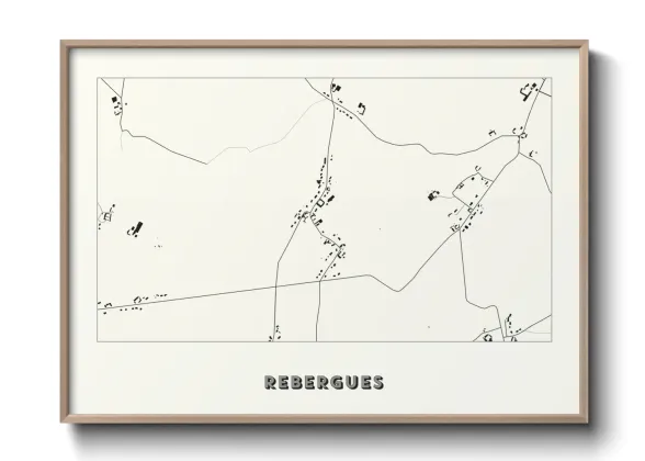 Une affiche de carte sur Rebergues