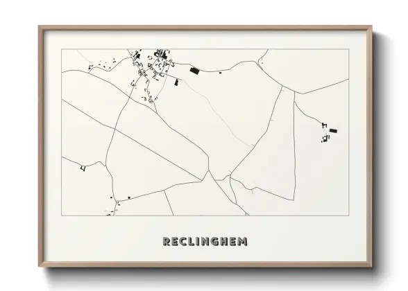 Une affiche de carte sur Reclinghem