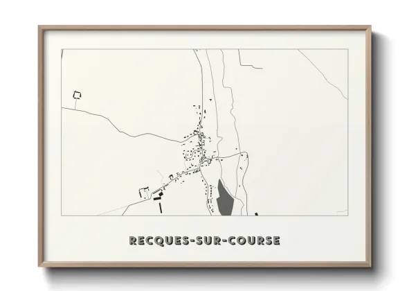 Une affiche de carte sur Recques-sur-Course