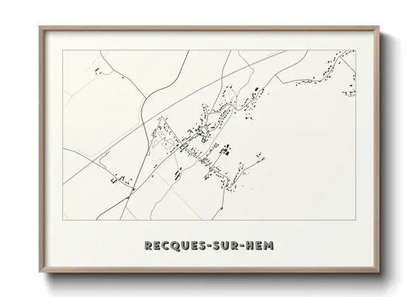 Une affiche de carte sur Recques-sur-Hem