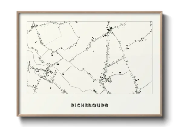 Une affiche de carte sur Richebourg