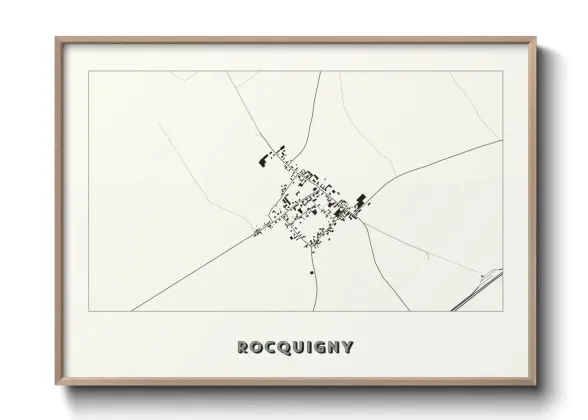Une affiche de carte sur Rocquigny
