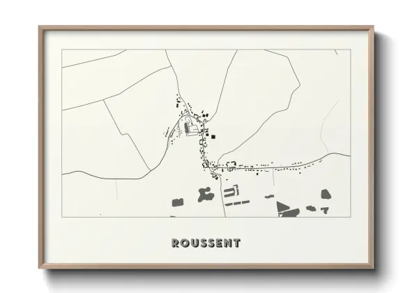 Une affiche de carte sur Roussent