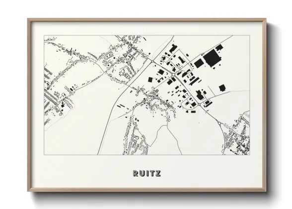 Une affiche de carte sur Ruitz