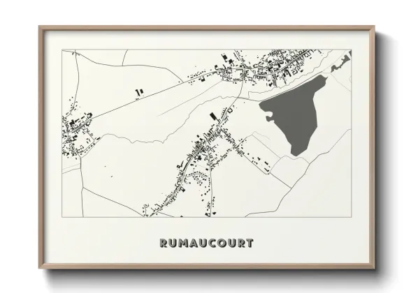 Une affiche de carte sur Rumaucourt