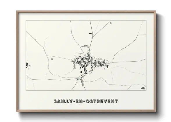 Une affiche de carte sur Sailly-en-Ostrevent