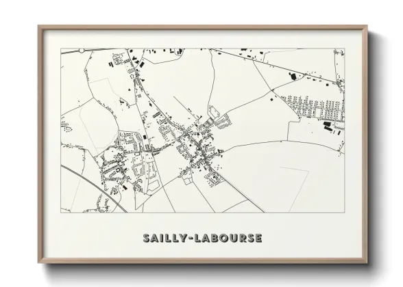 Une affiche de carte sur Sailly-Labourse
