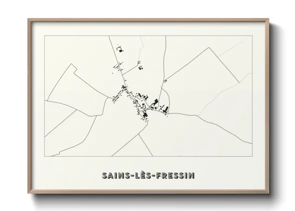 Une affiche de carte sur Sains-lès-Fressin