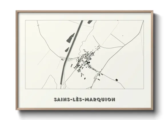 Une affiche de carte sur Sains-lès-Marquion