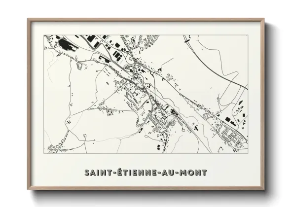 Une affiche de carte sur Saint-Étienne-au-Mont