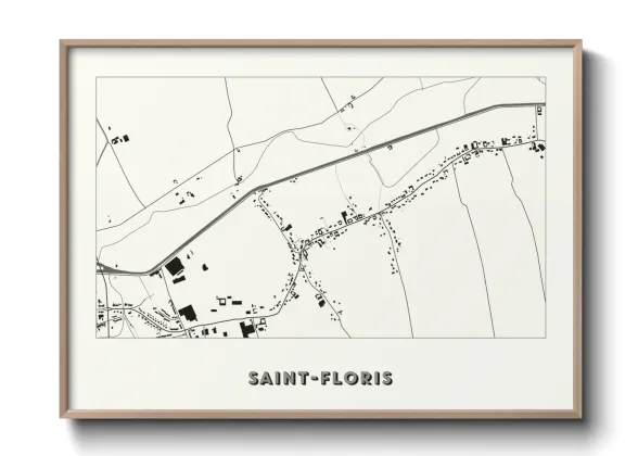 Une affiche de carte sur Saint-Floris