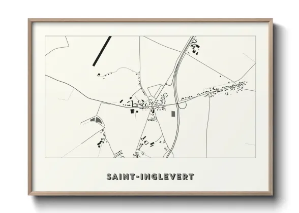 Une affiche de carte sur Saint-Inglevert