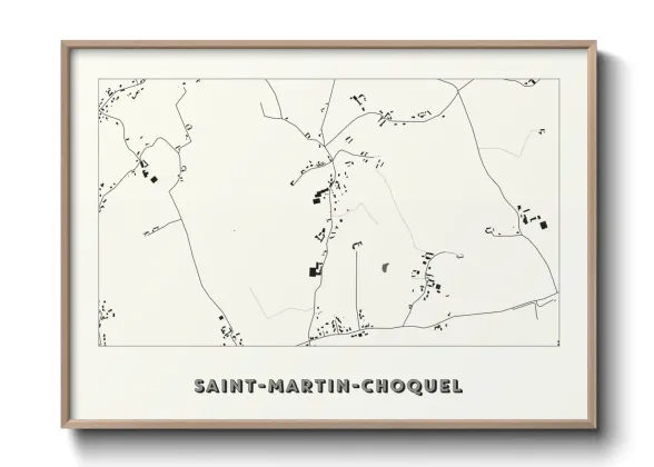 Une affiche de carte sur Saint-Martin-Choquel