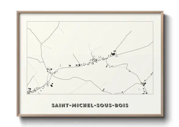 Une affiche de carte sur Saint-Michel-sous-Bois