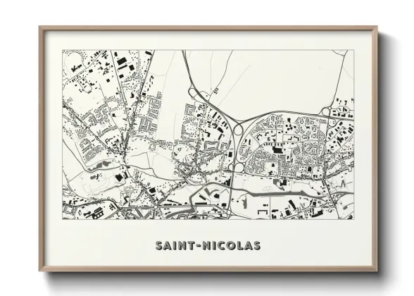 Une affiche de carte sur Saint-Nicolas