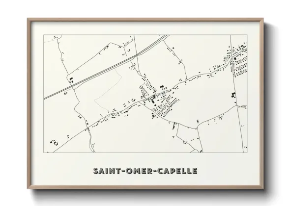 Une affiche de carte sur Saint-Omer-Capelle