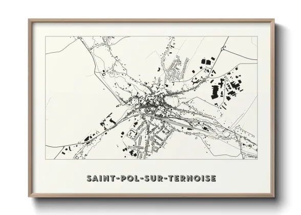 Une affiche de carte sur Saint-Pol-sur-Ternoise