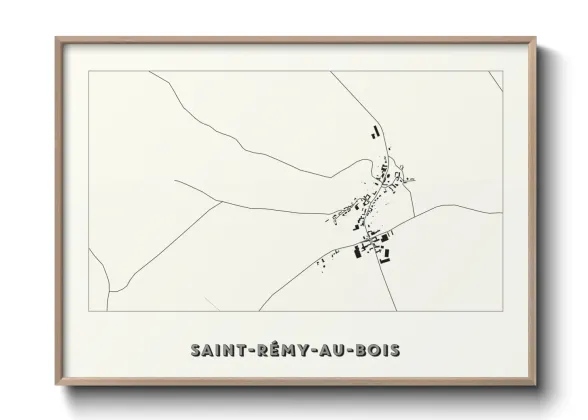 Une affiche de carte sur Saint-Rémy-au-Bois