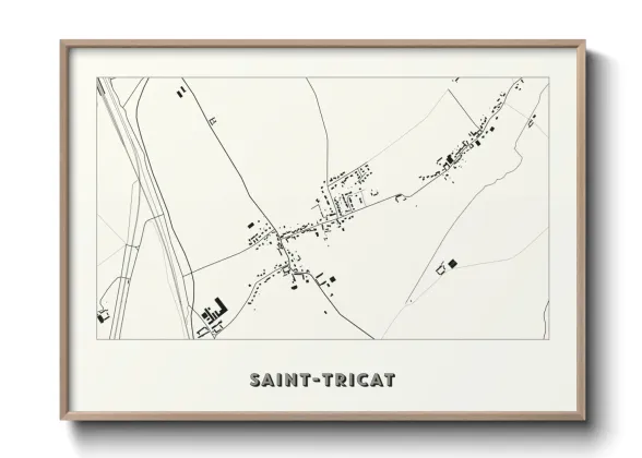 Une affiche de carte sur Saint-Tricat
