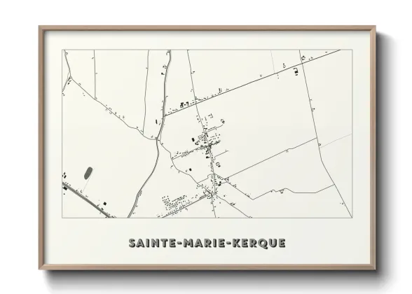 Une affiche de carte sur Sainte-Marie-Kerque