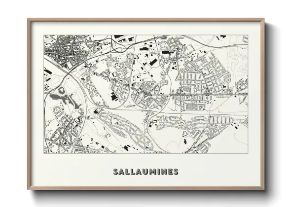 Une affiche de carte sur Sallaumines