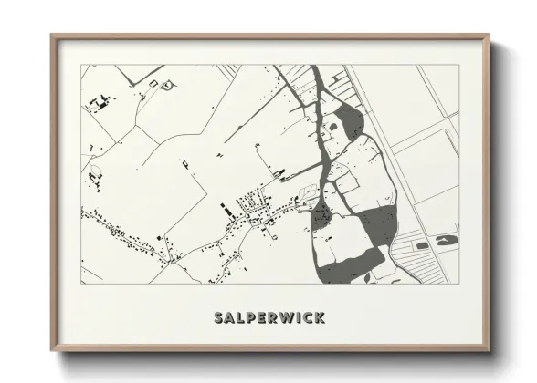 Une affiche de carte sur Salperwick
