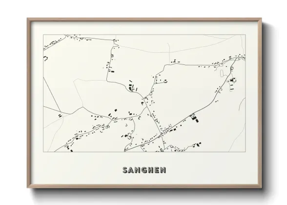 Une affiche de carte sur Sanghen