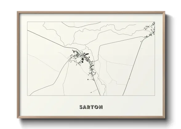 Une affiche de carte sur Sarton