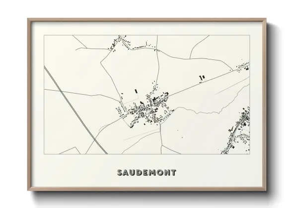 Une affiche de carte sur Saudemont