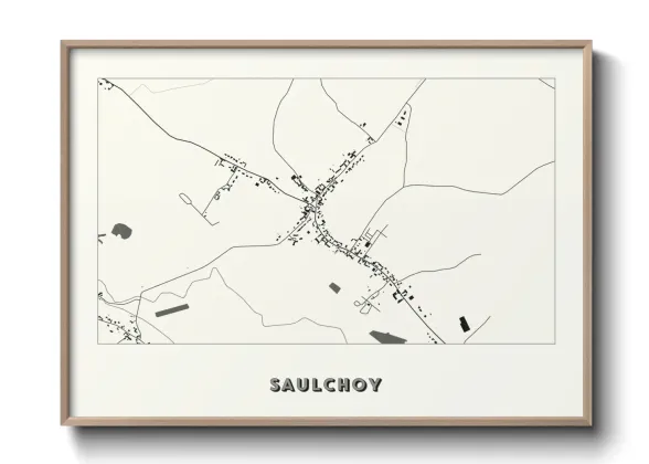 Une affiche de carte sur Saulchoy