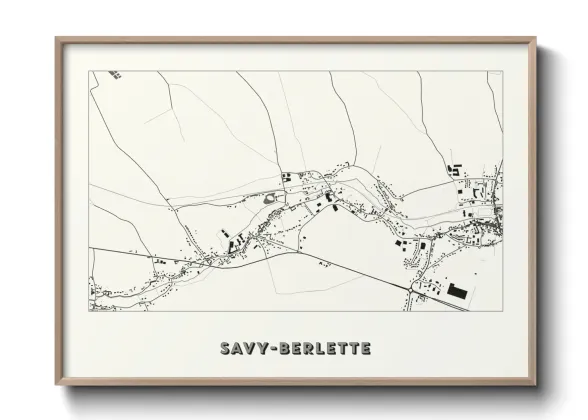 Une affiche de carte sur Savy-Berlette