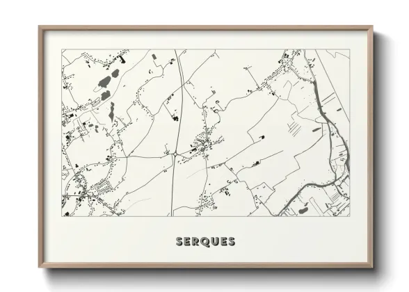 Une affiche de carte sur Serques