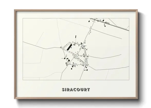 Une affiche de carte sur Siracourt