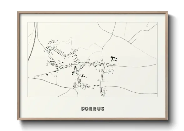 Une affiche de carte sur Sorrus