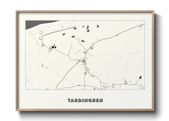 Une affiche de carte sur Tardinghen