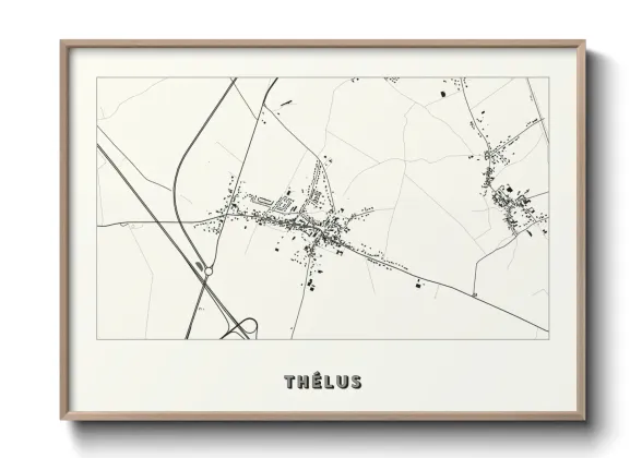 Une affiche de carte sur Thélus